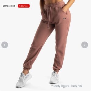 Rise Comfy Joggers, Dusty Pink, M